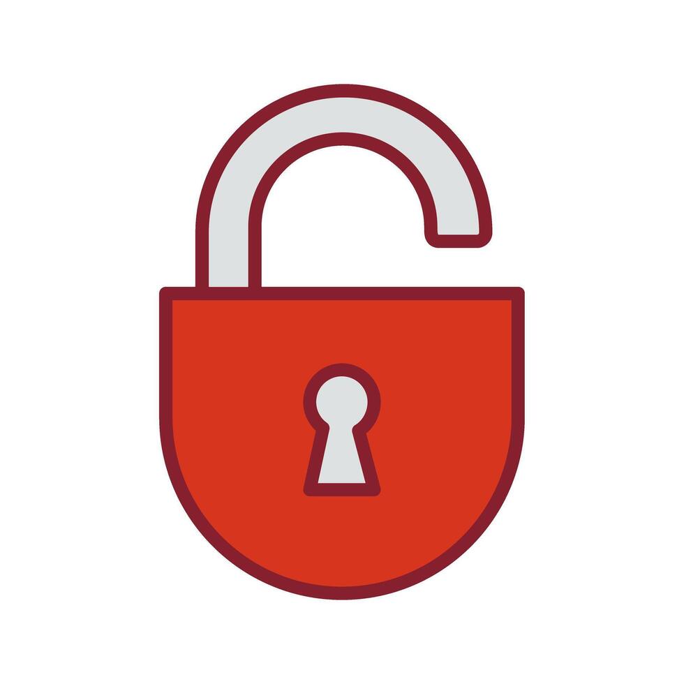 Open Lock Icon Design vector
