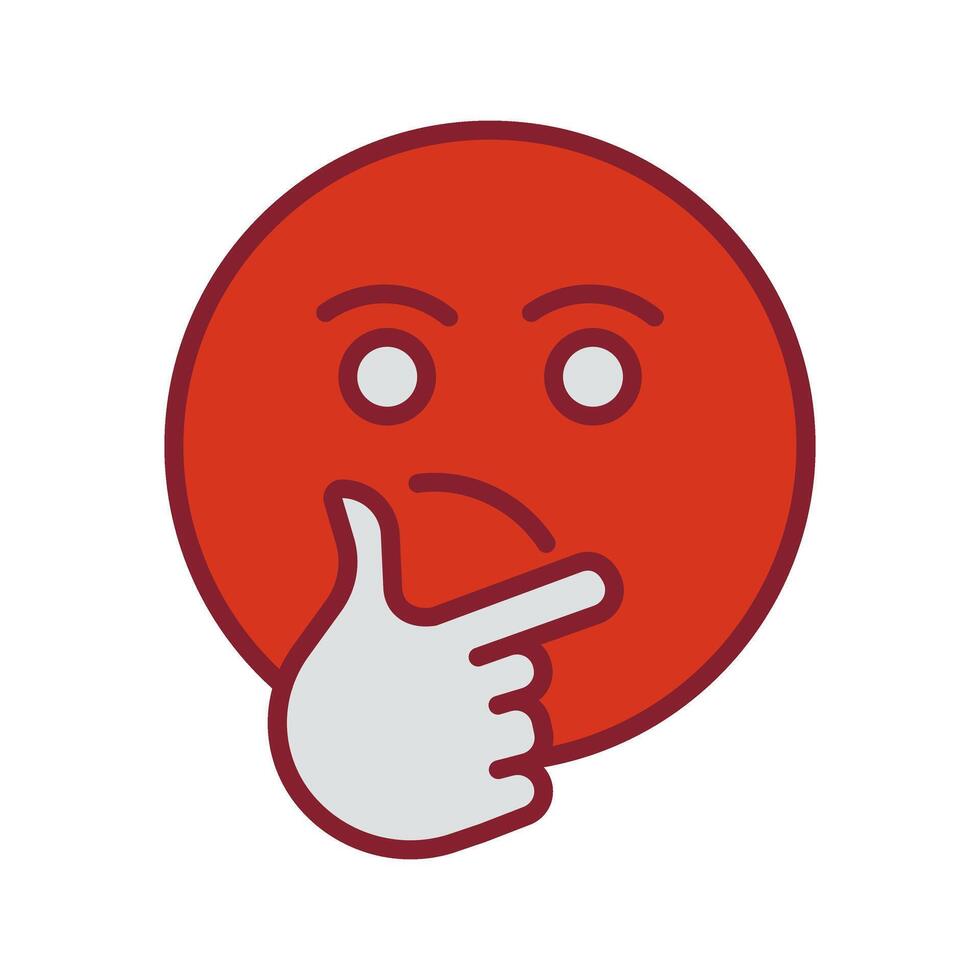 Thinking Face Icon Design vector