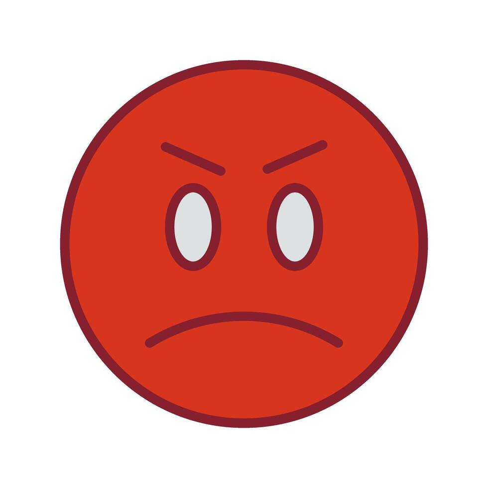 Angry Face Icon Design vector