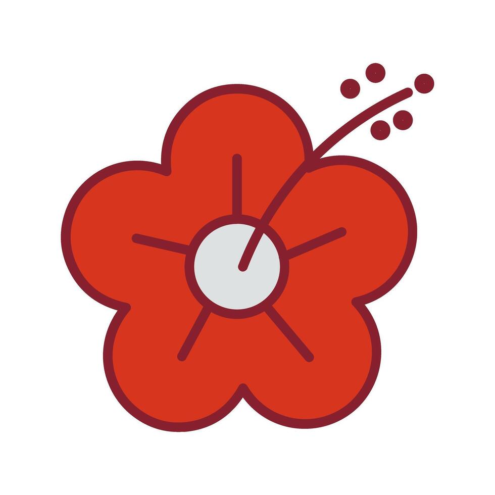 Hibiscus Icon Design vector