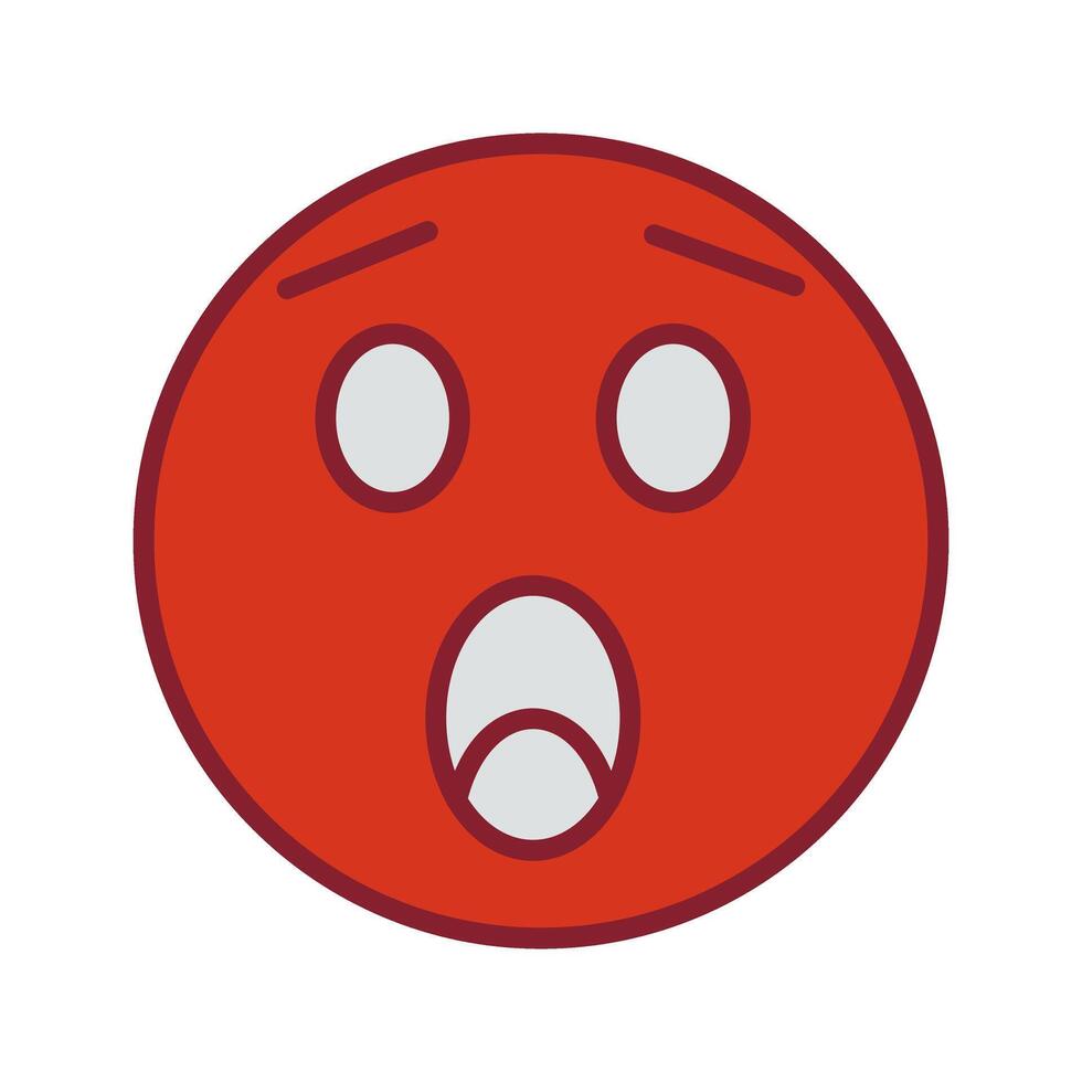 Astonished Face Icon Design vector