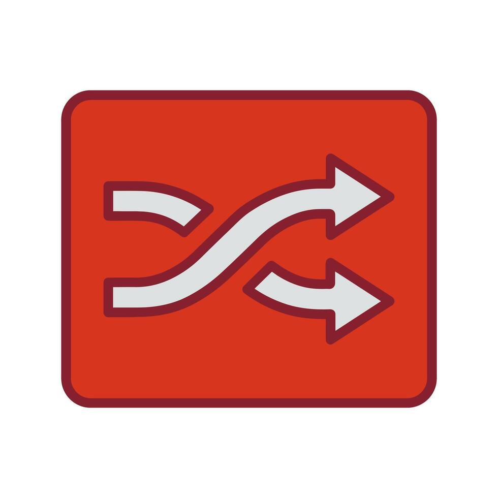 Shuffle Tracks Button Icon Design vector