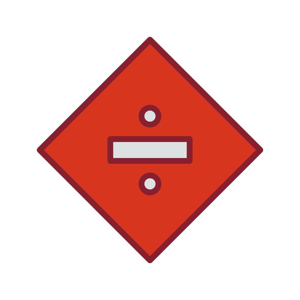Division Sign Icon Design vector