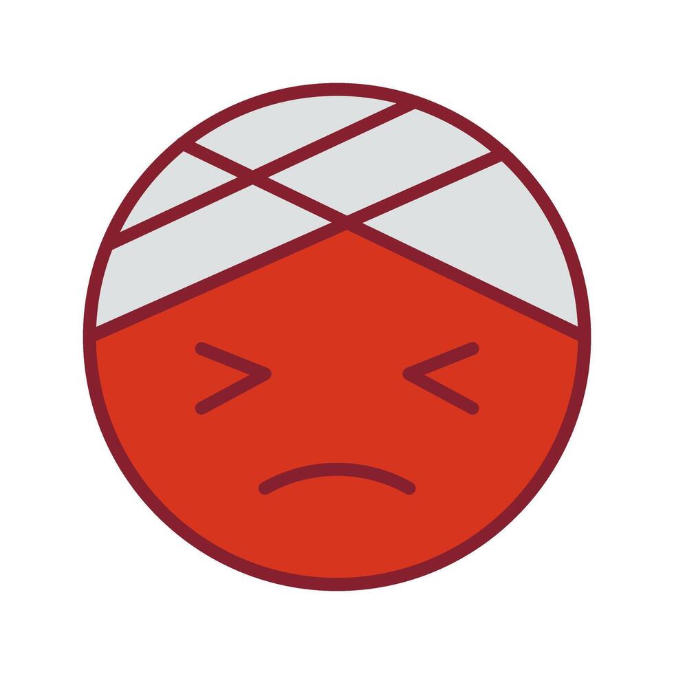 Face with Head-Bandage Icon Design vector