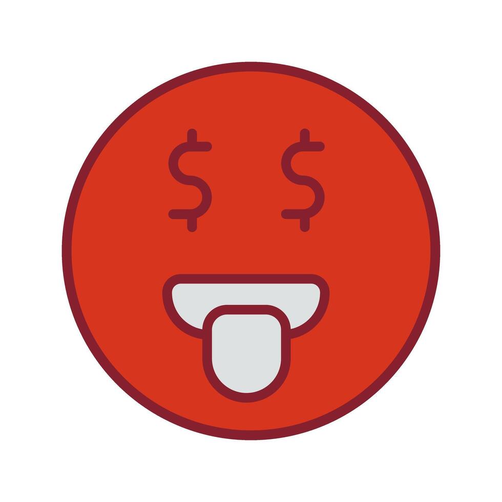 Money-Mouth Face Icon Design vector