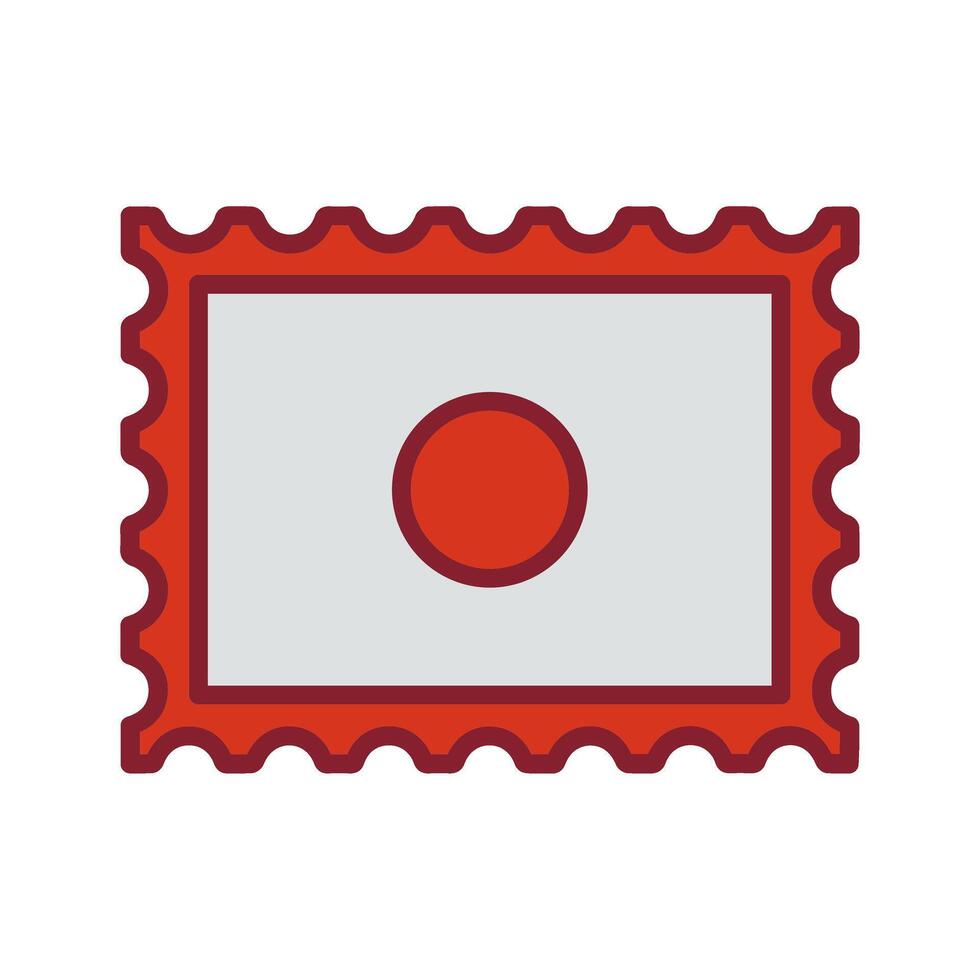 Postal Stamp Icon Design vector