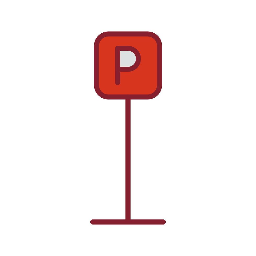 P Button Icon Design vector