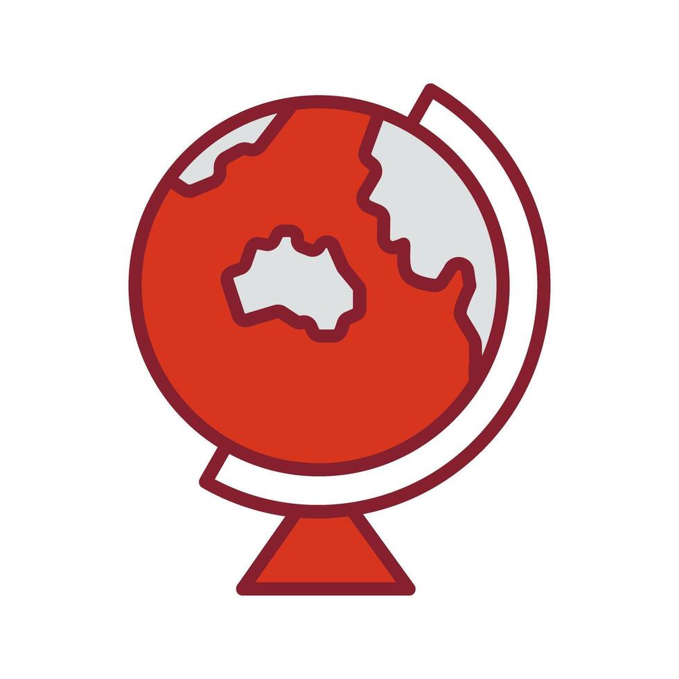 Earth Globe Asia Australia Icon Design vector