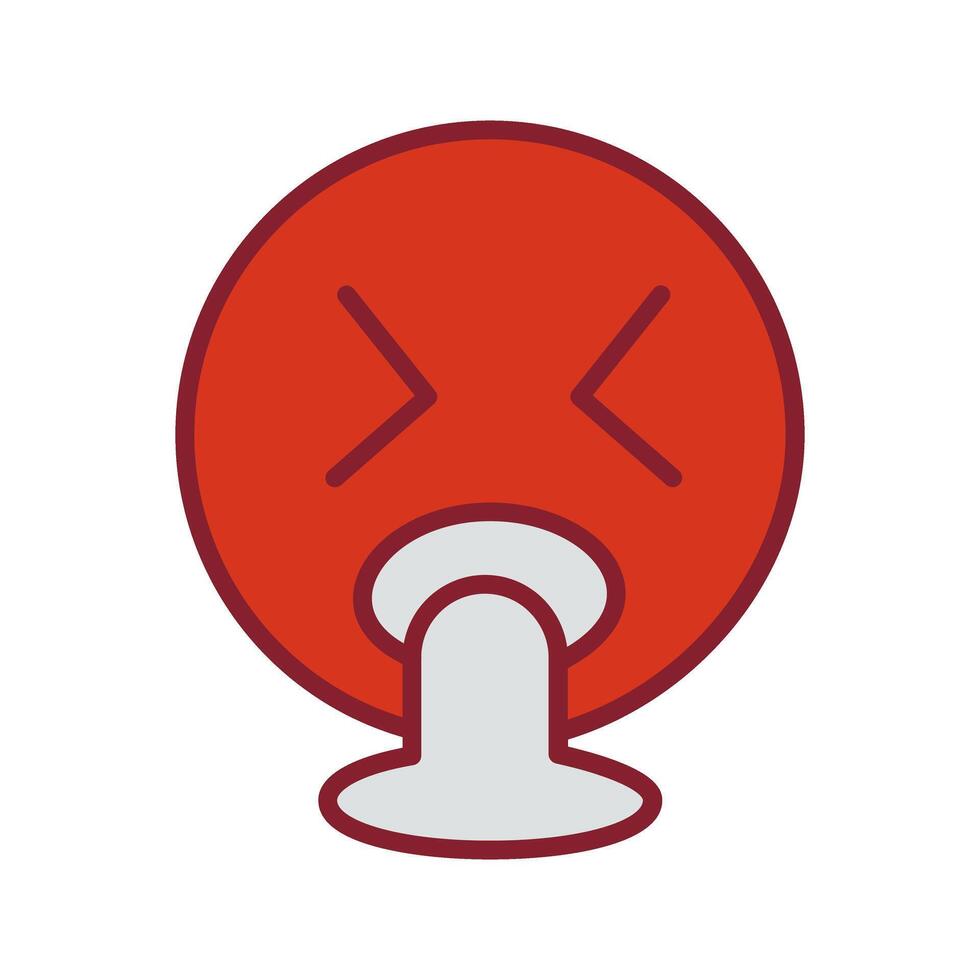 Face Vomiting Icon Design vector
