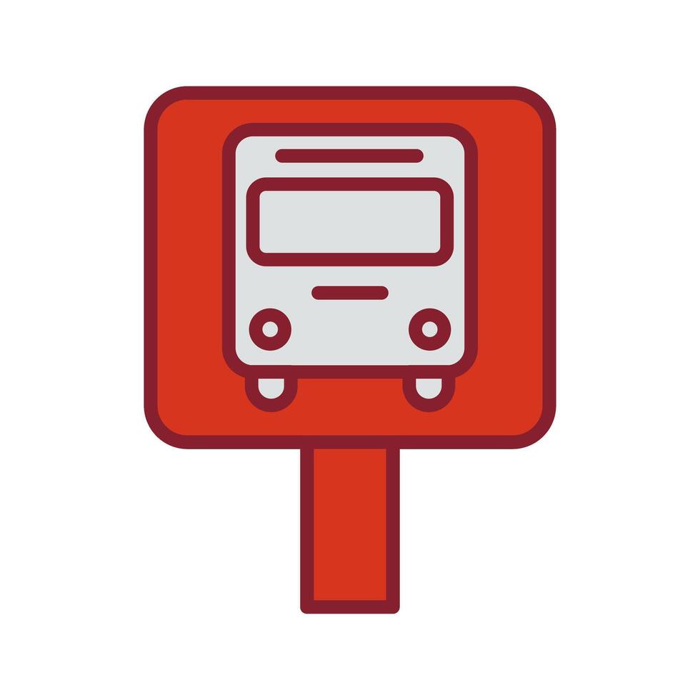 Bus Stop Icon Design vector