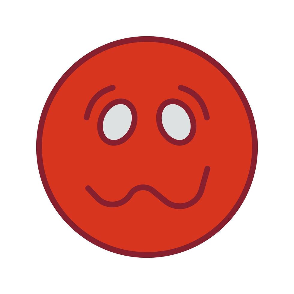 Woozy Face Icon Design vector