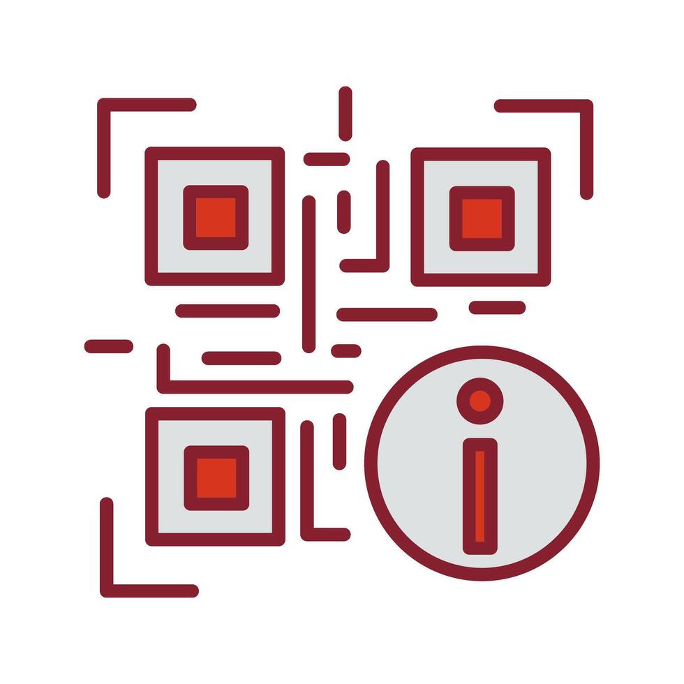 QR Code Information Icon Design vector