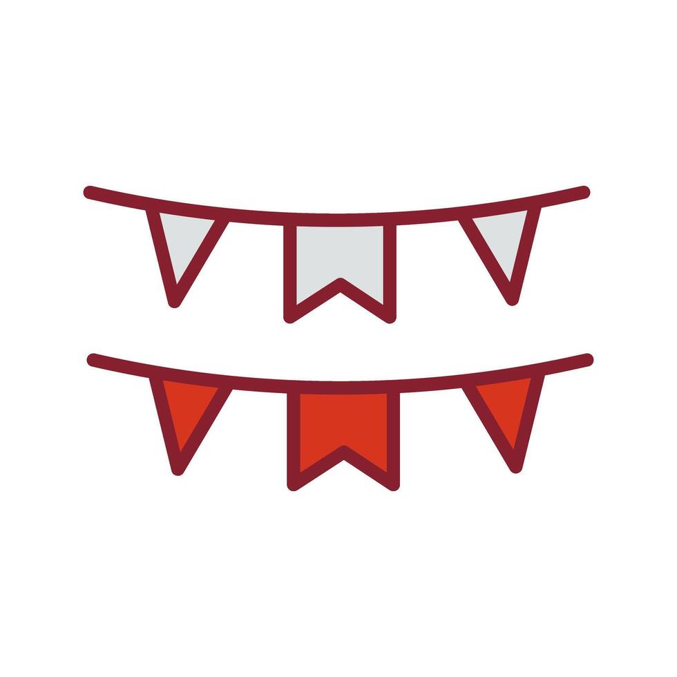 Bunting Flags Icon Design vector