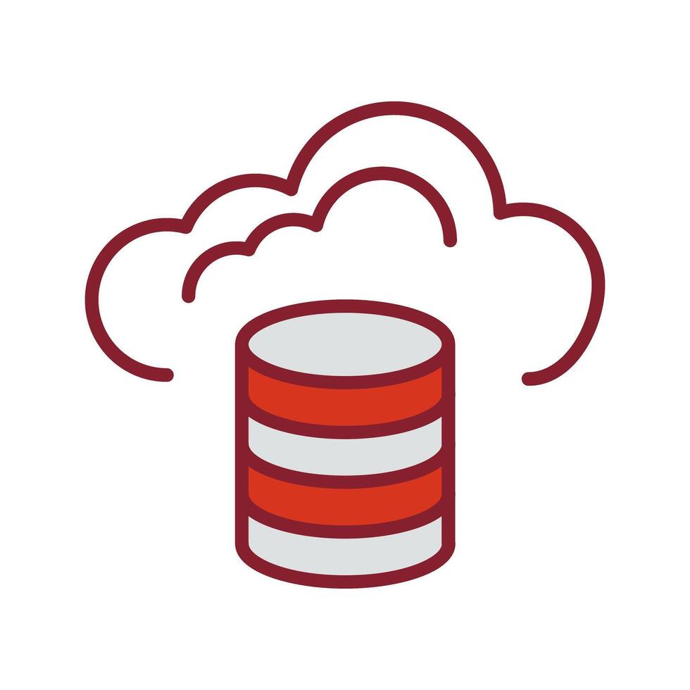 Cloud Database Icon Design vector