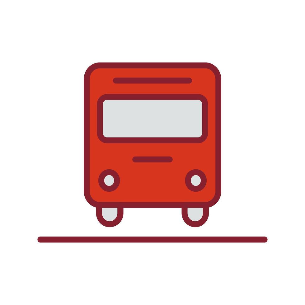 Oncoming Bus Icon Design vector