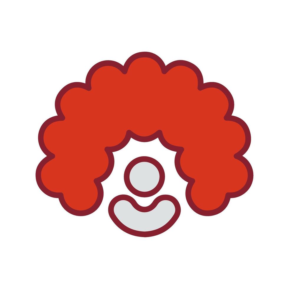 Clown Wig Icon Design vector