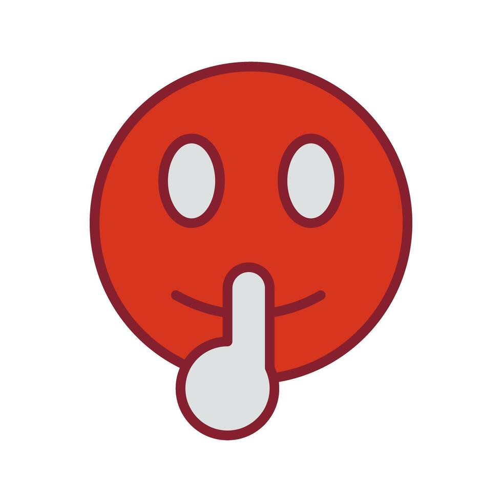 Shushing Face Icon Design vector