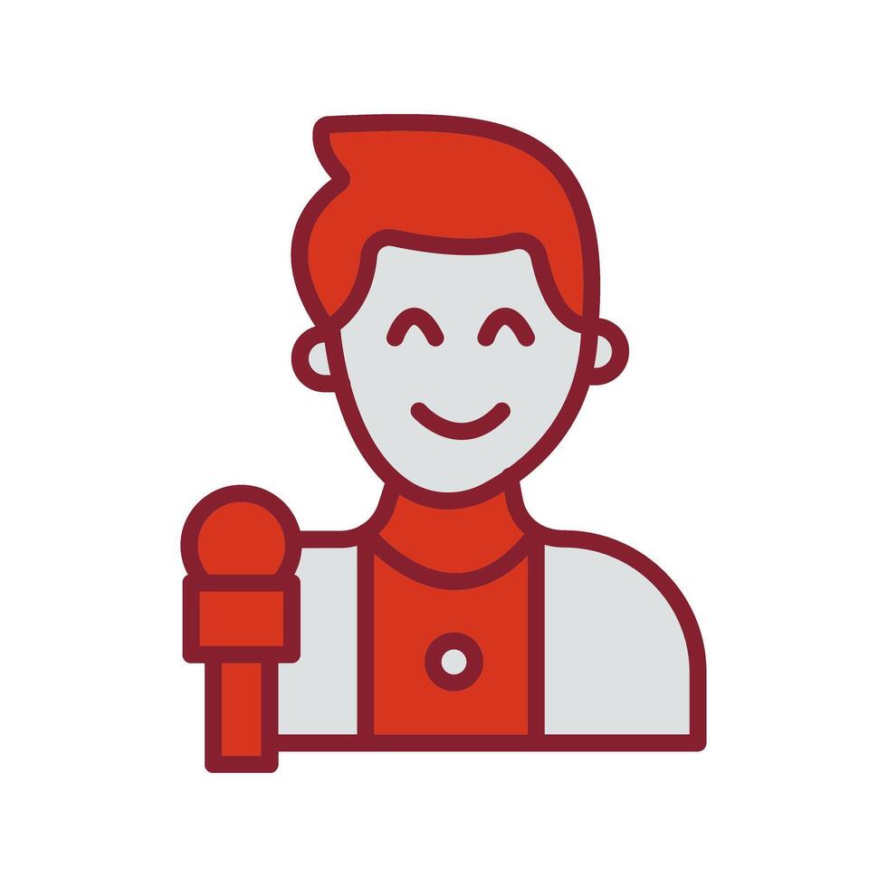 News Correspondent Icon Design vector