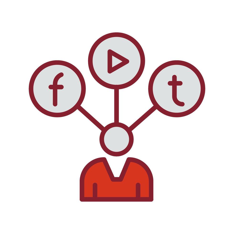 Social Media Influencer Icon Design vector