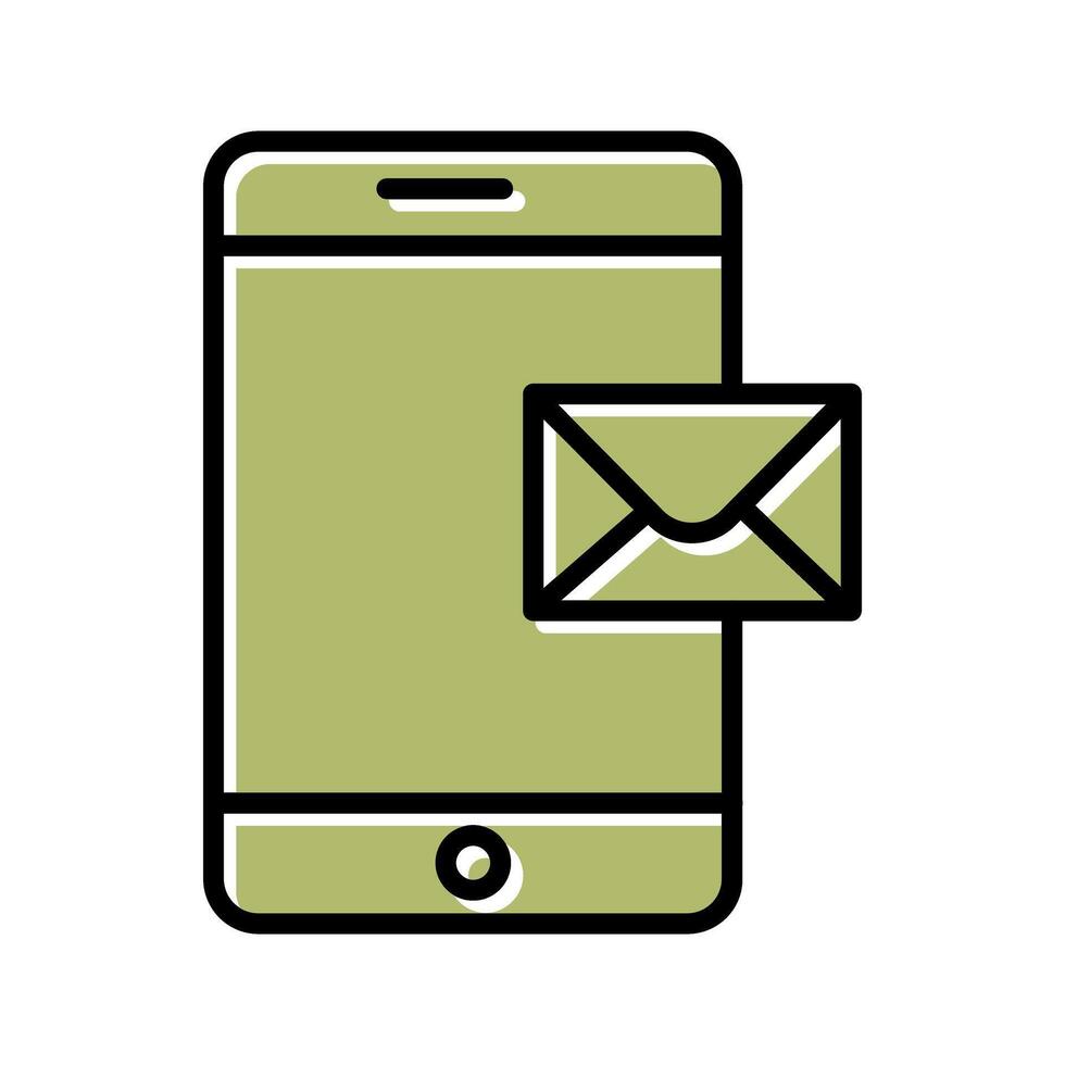 Mobile E-mail Icon Design vector