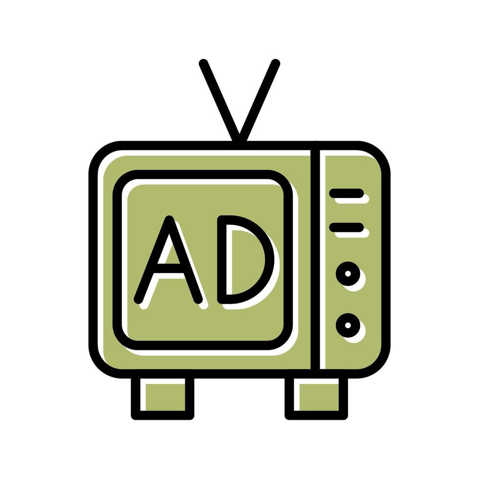 TV Commercial Icon Design vector
