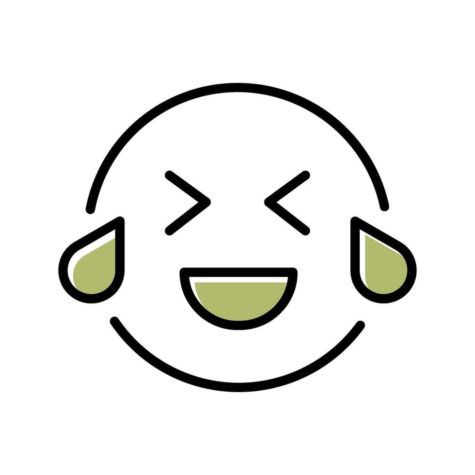 Face with Tears of Joy Icon Design vector