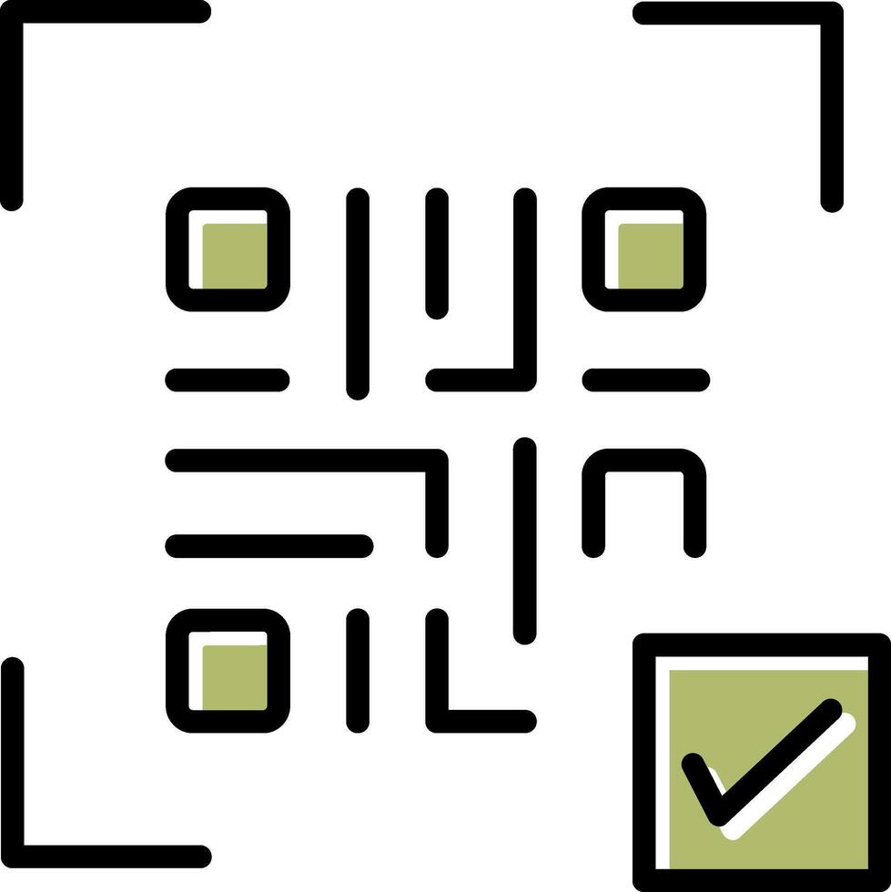 QR Code Link Icon Design vector