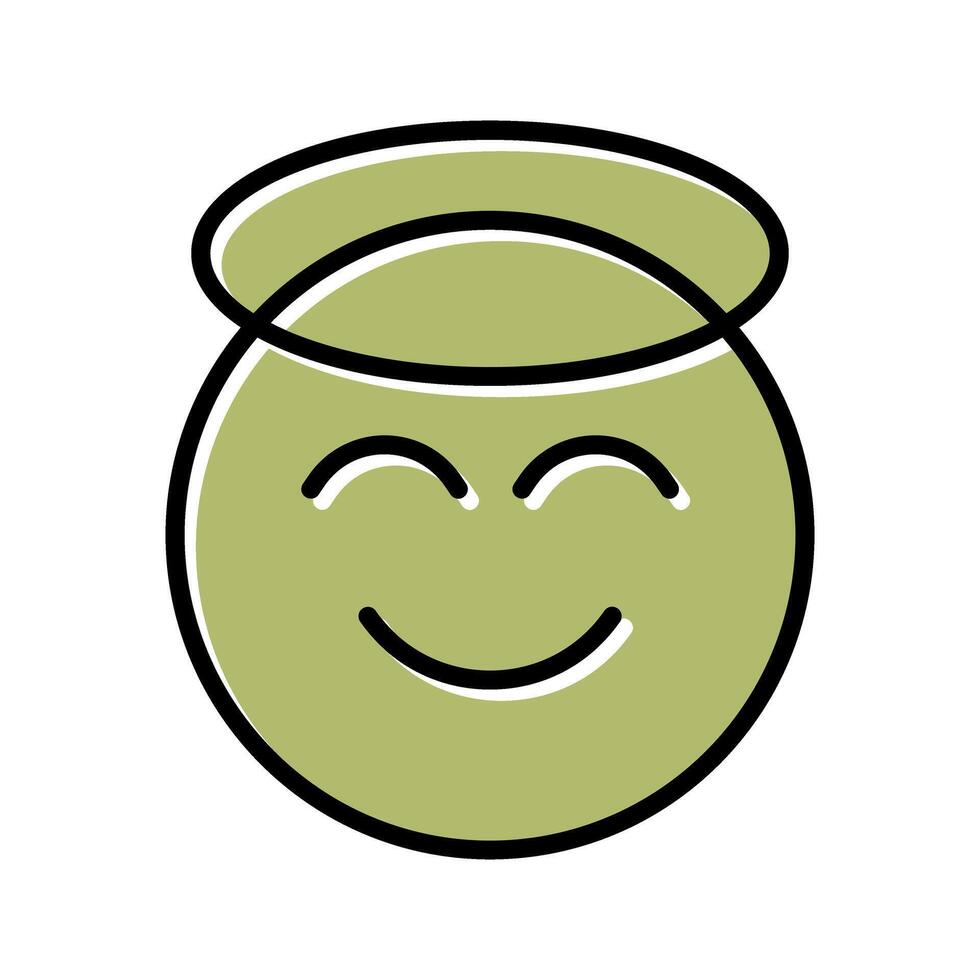Smiling Face with Halo Icon Design vector