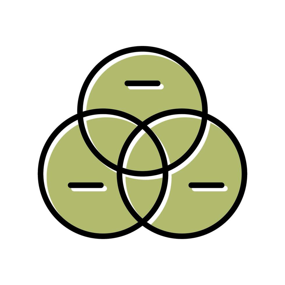 Venn Diagram Icon Design vector