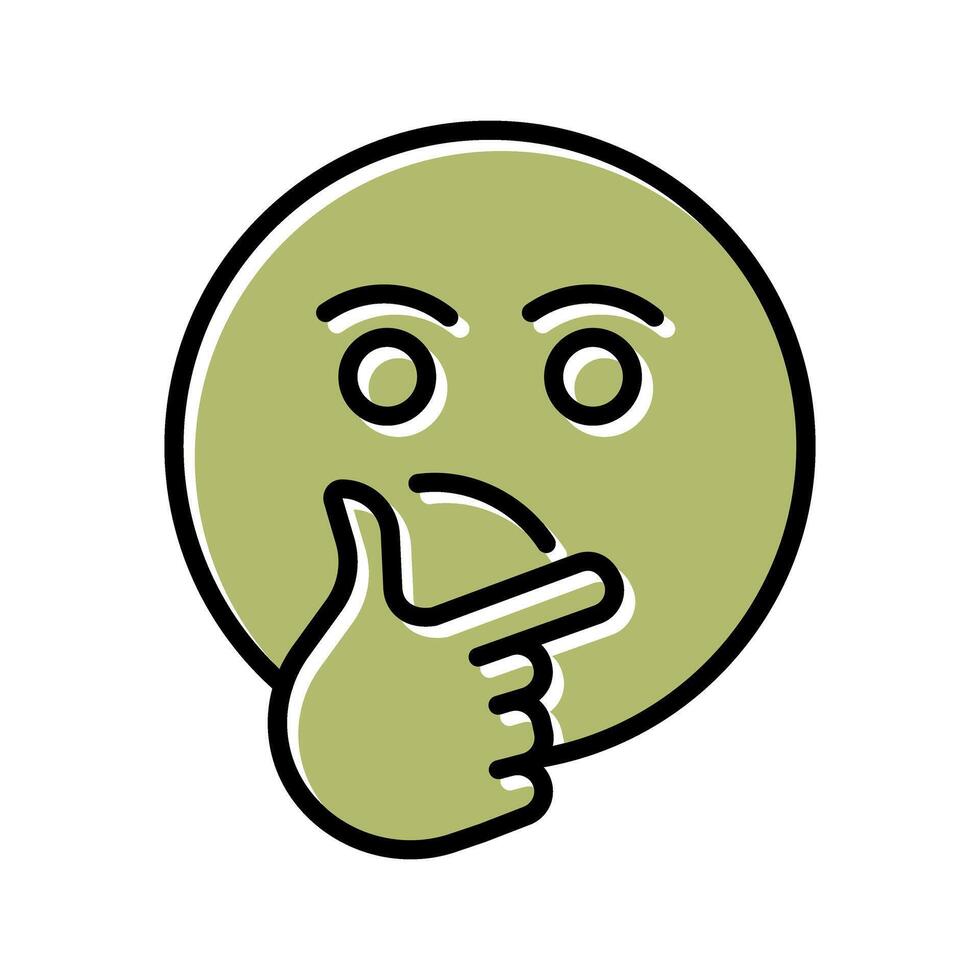 Thinking Face Icon Design vector