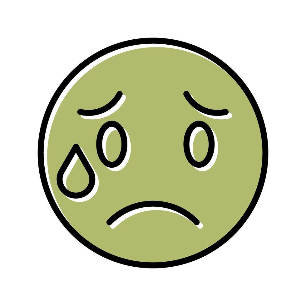 Crying Face Icon Design vector