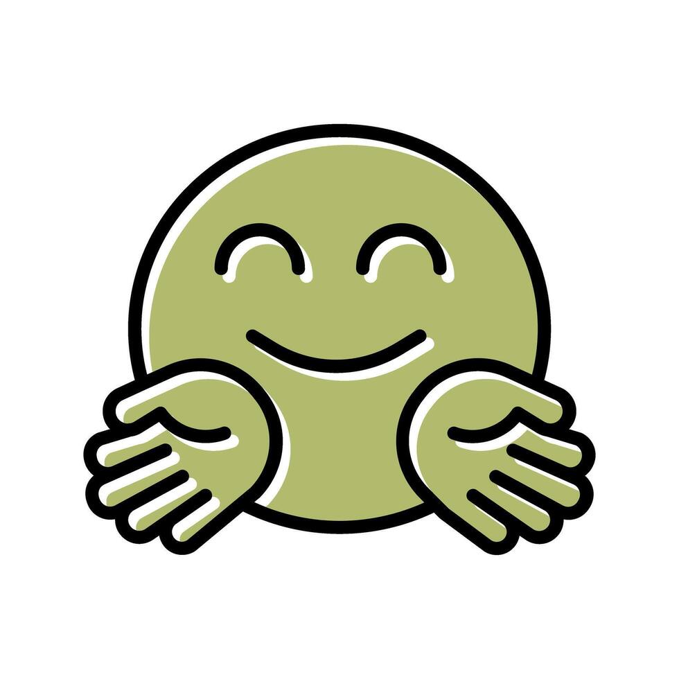 Hugging Face Icon Design vector