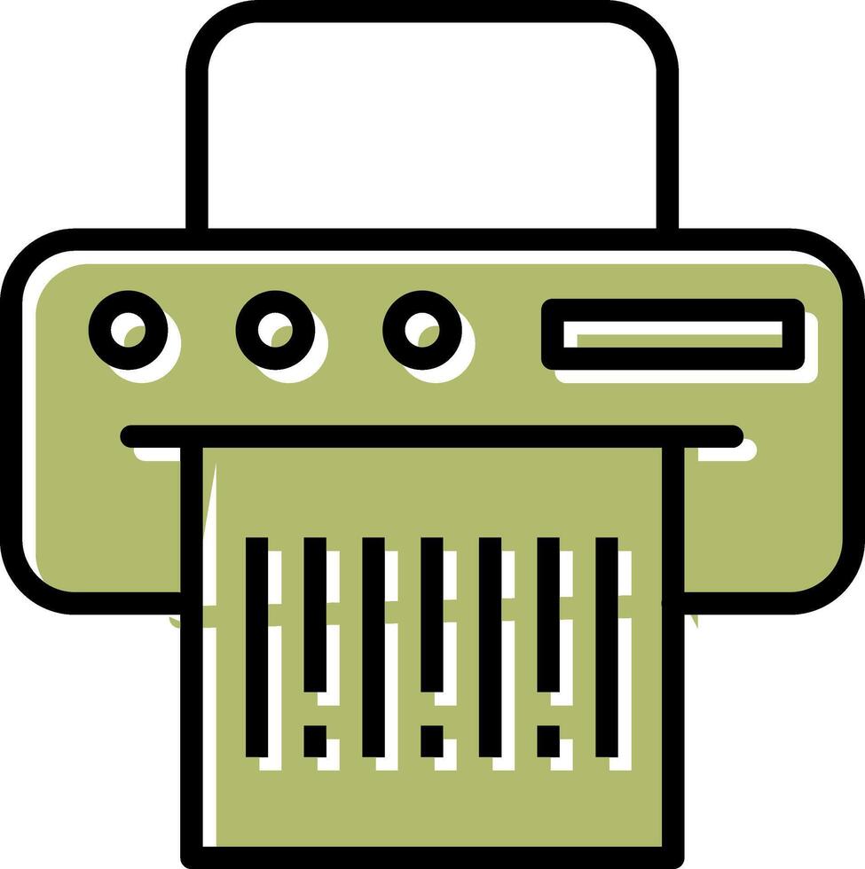 Barcode Printing Icon Design vector