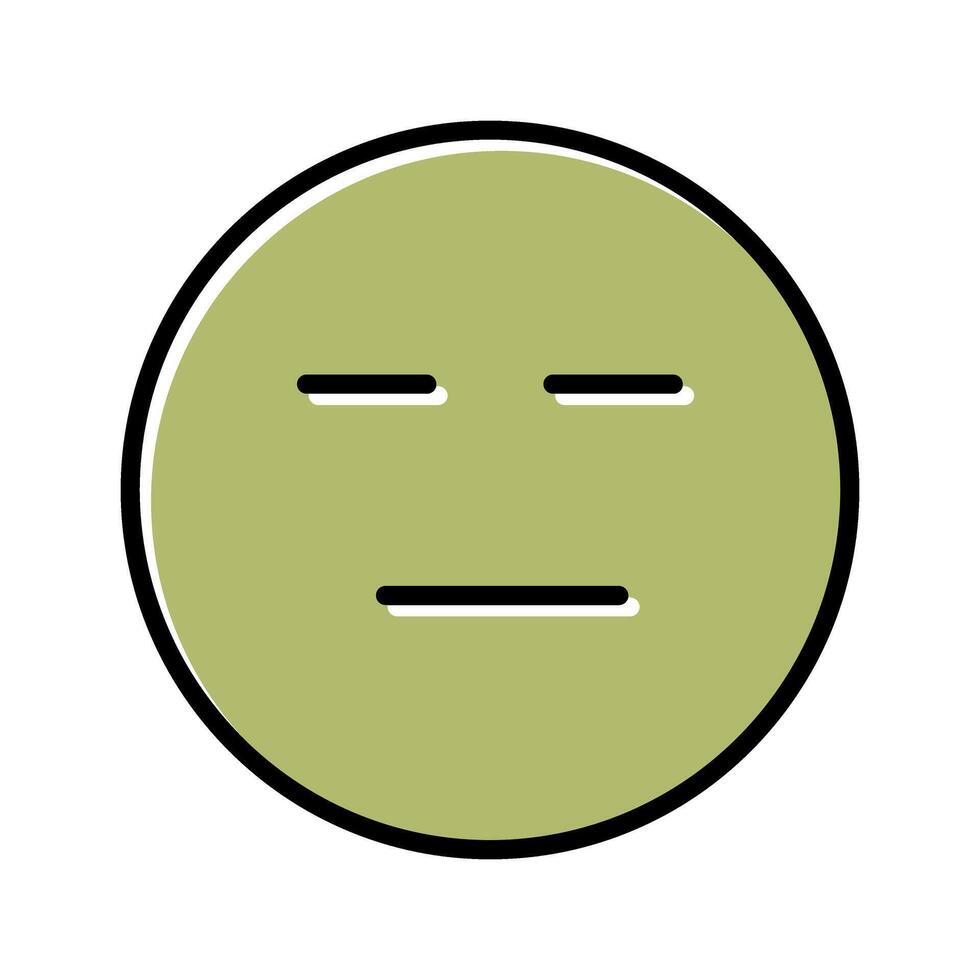 Neutral Face Icon Design vector
