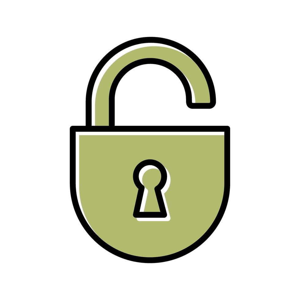 Open Lock Icon Design vector