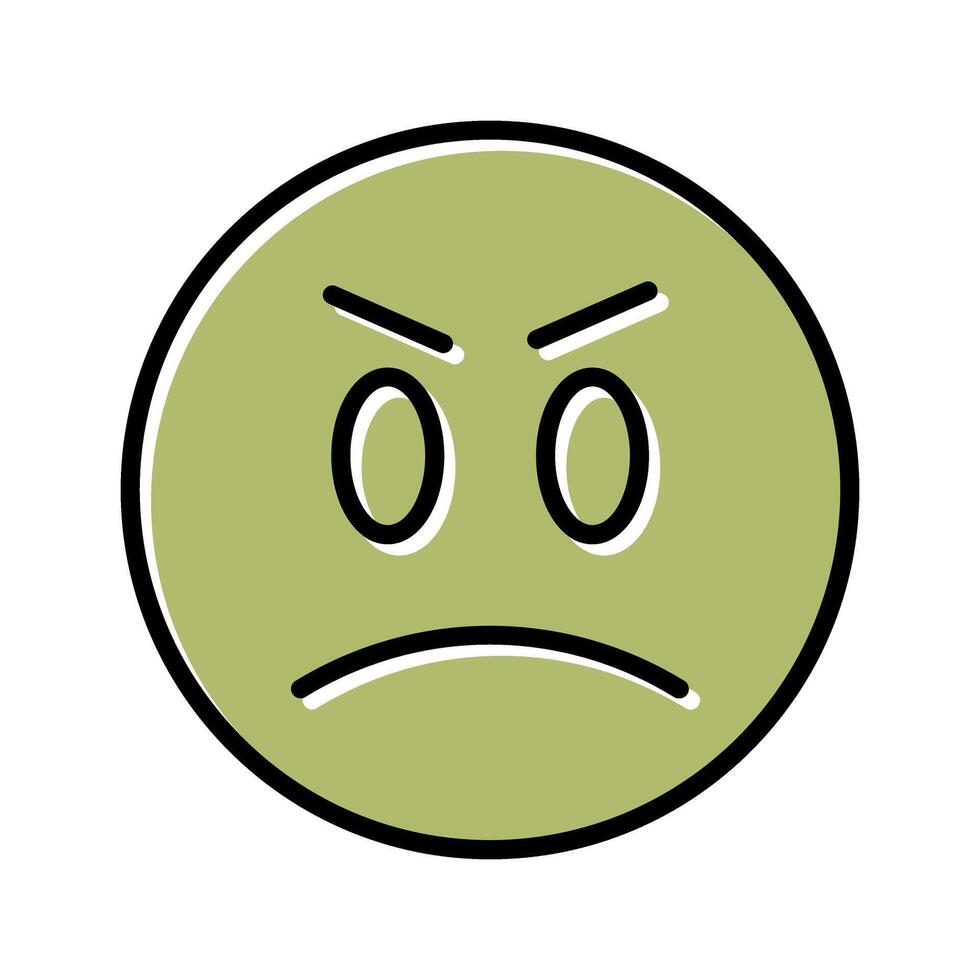 Angry Face Icon Design vector