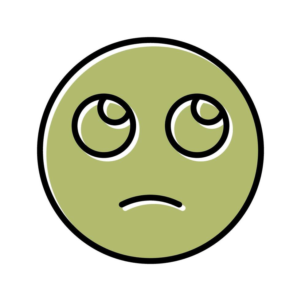 Face with Rolling Eyes Icon Design vector