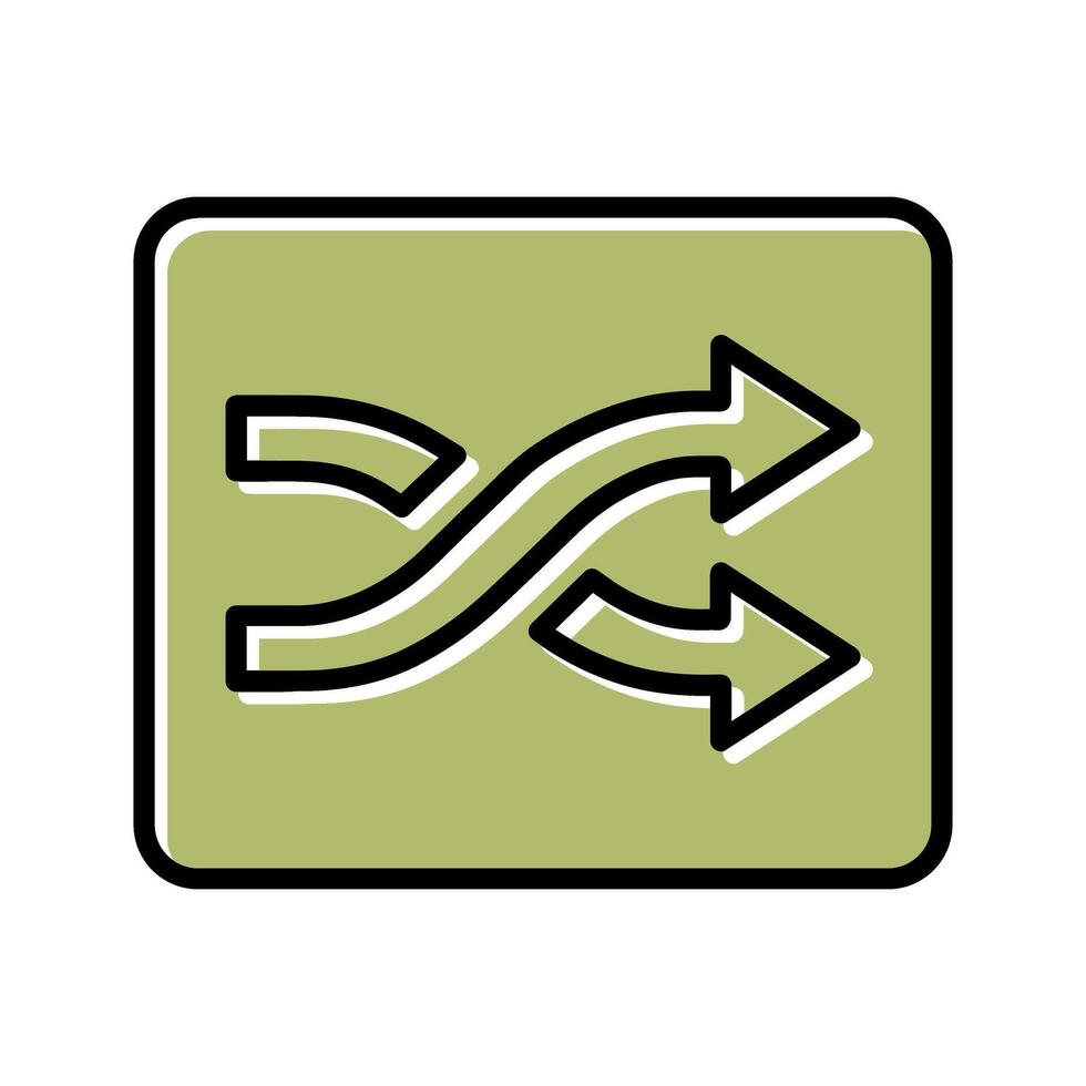 Shuffle Tracks Button Icon Design vector