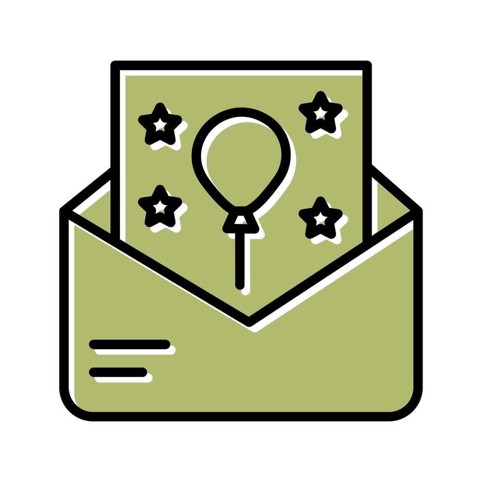 Party Invitation Icon Design vector