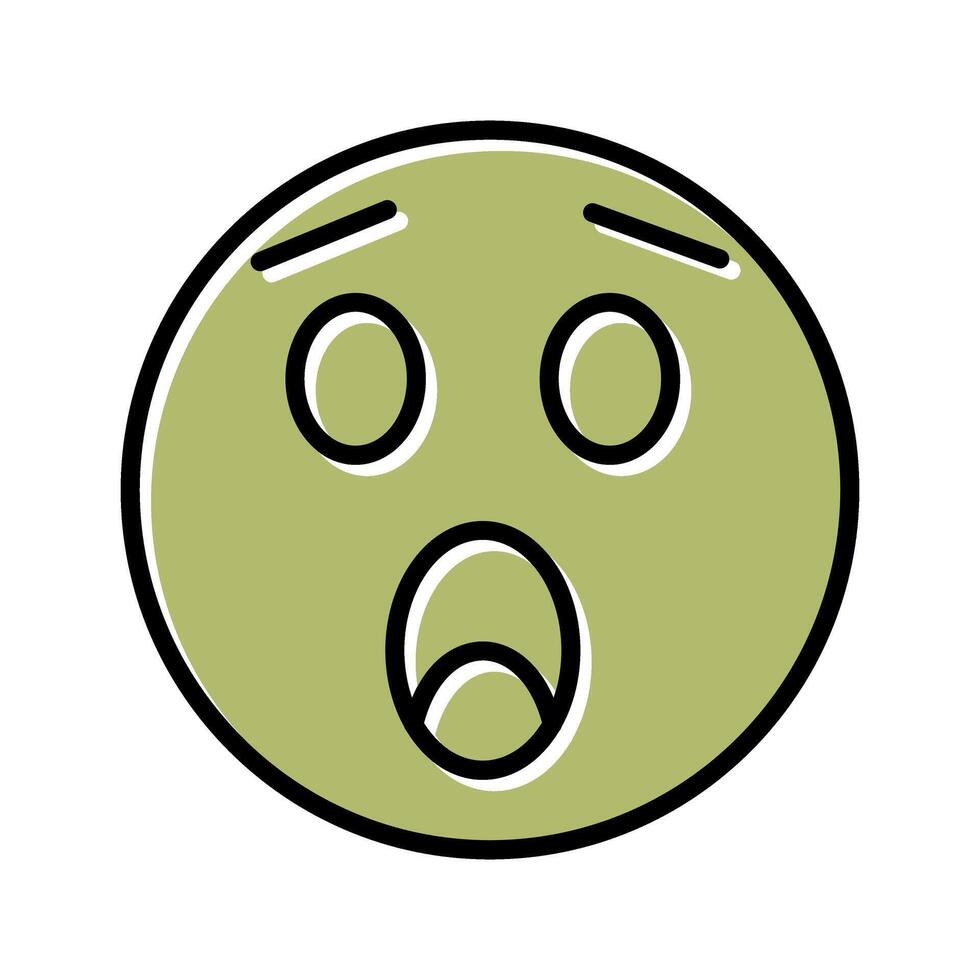 Astonished Face Icon Design vector