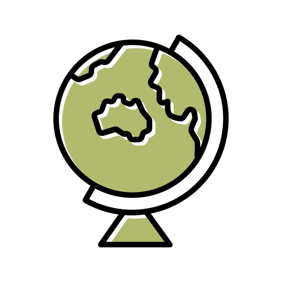 Earth Globe Asia Australia Icon Design vector