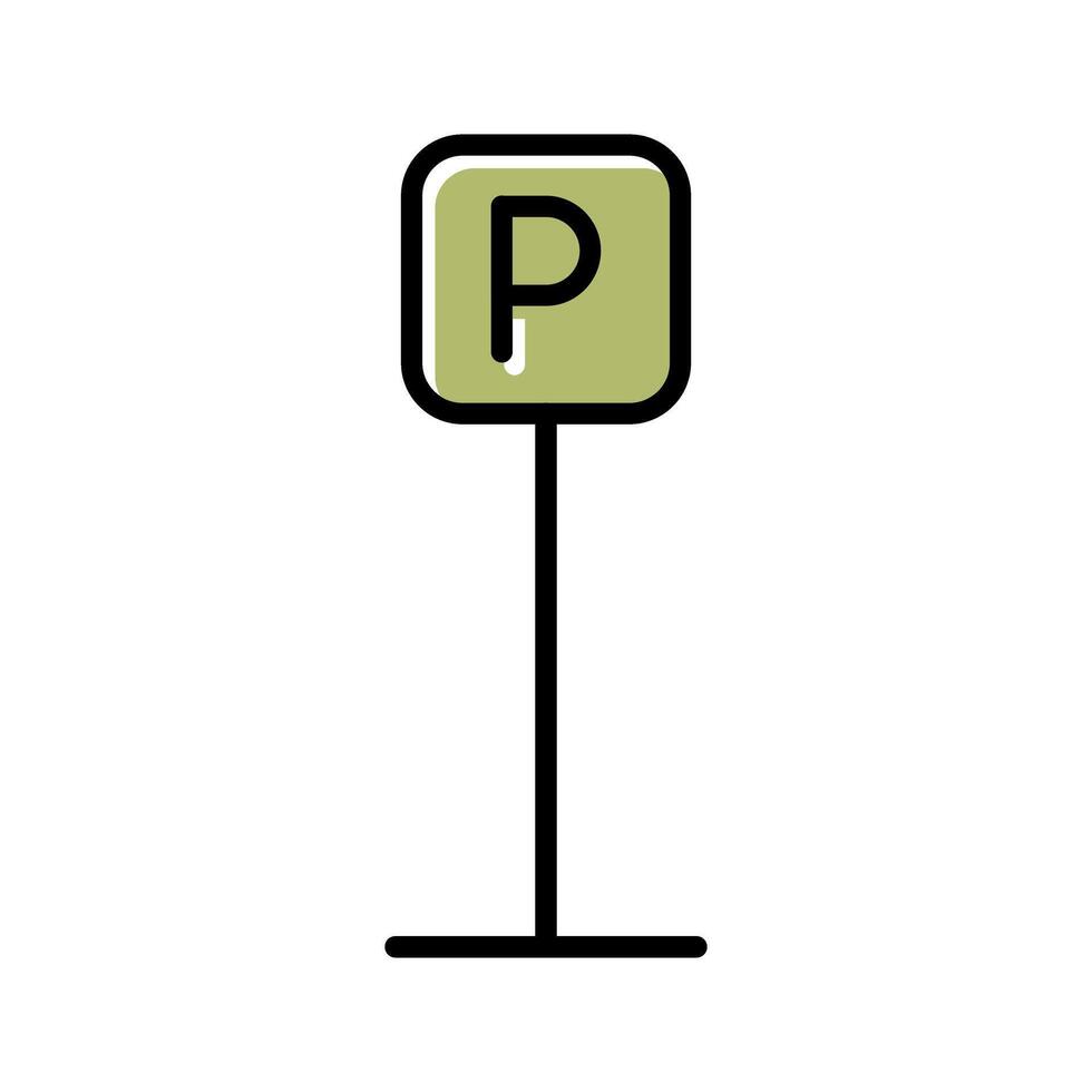 P Button Icon Design vector