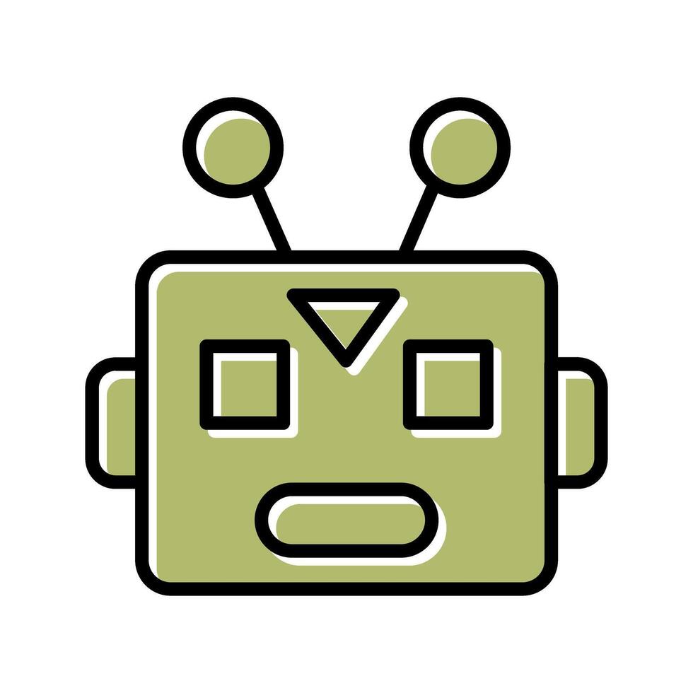 Robot Face Icon Design vector