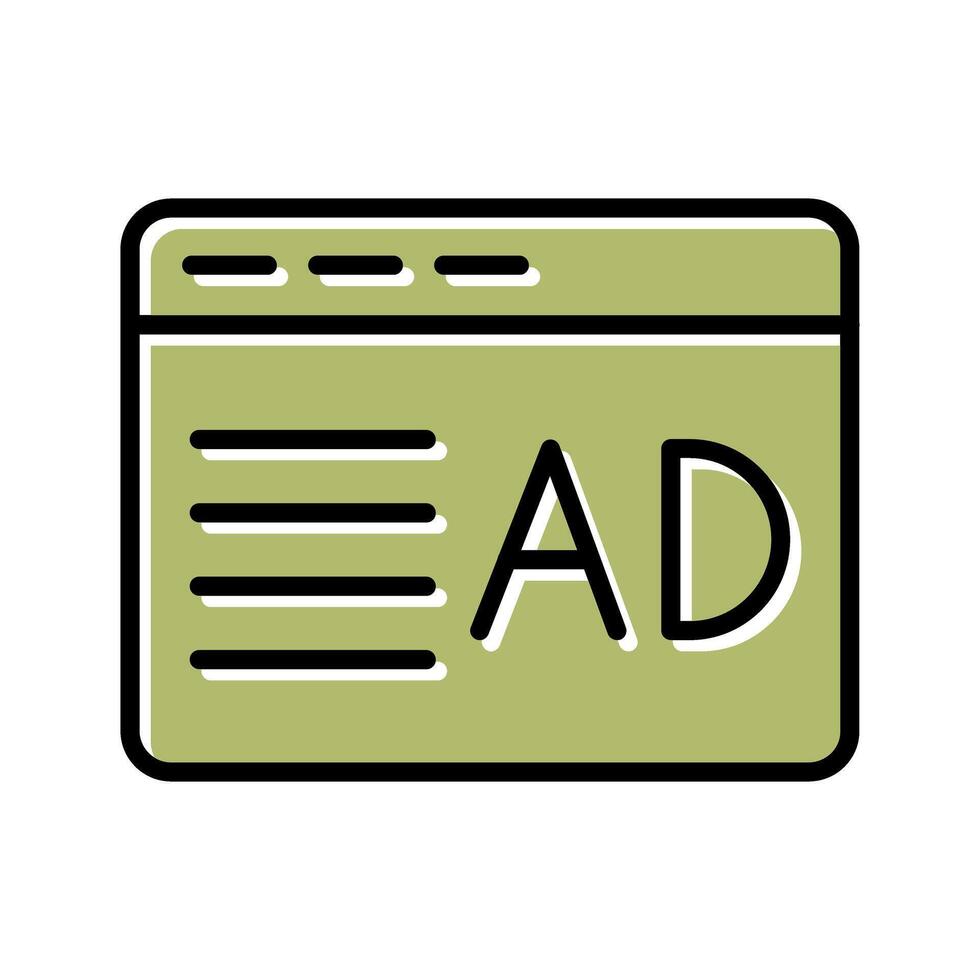 Ad Placement Icon Design vector