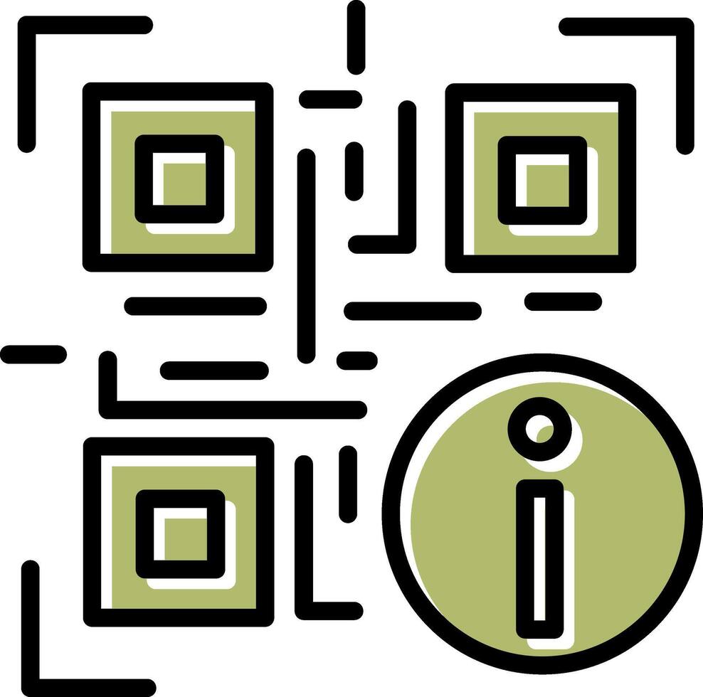 QR Code Information Icon Design vector