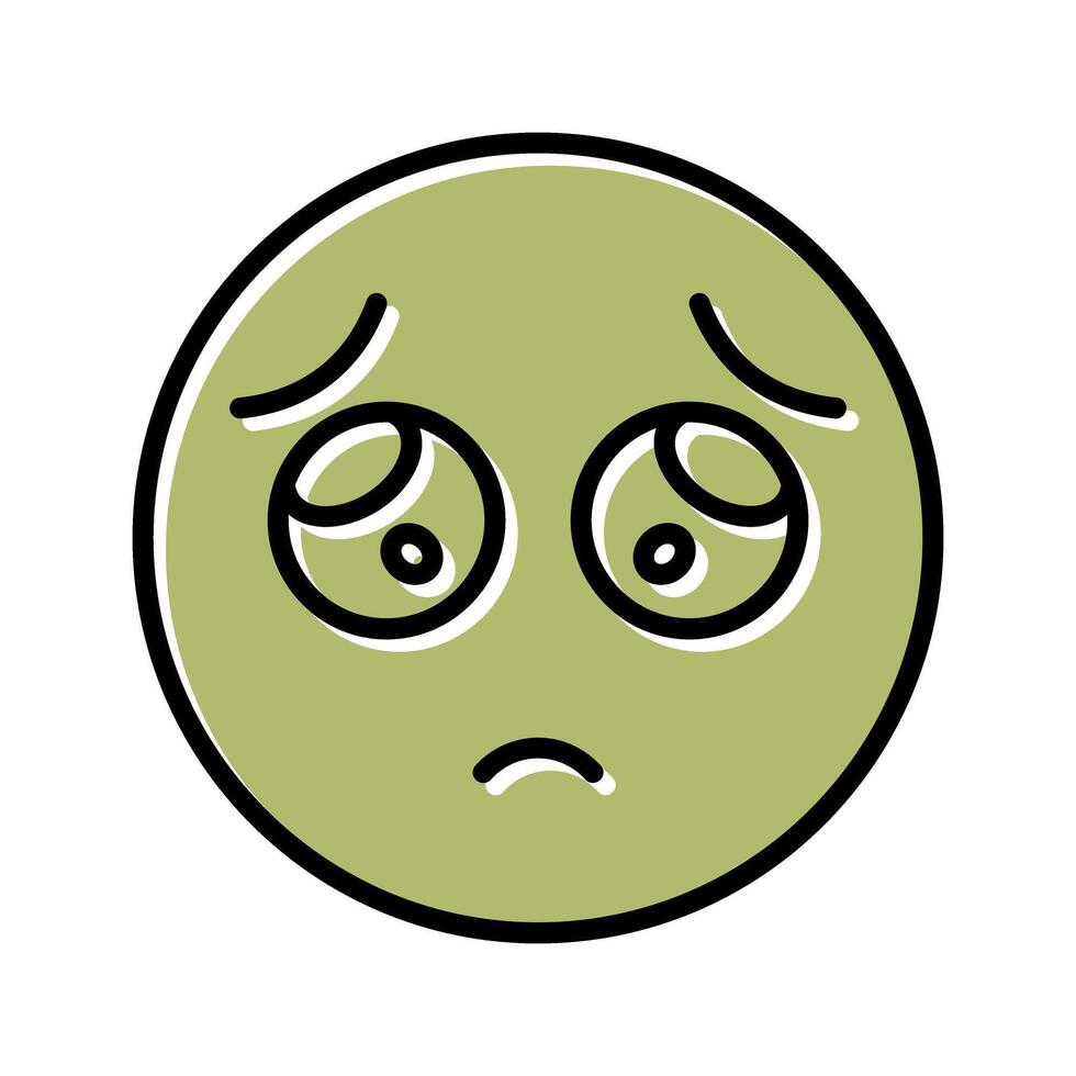 Pleading Face Icon Design vector