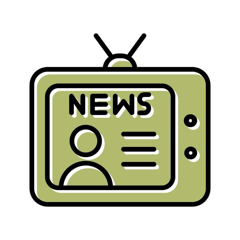 Newsreader Icon Design vector