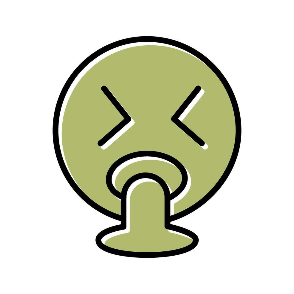 Face Vomiting Icon Design vector