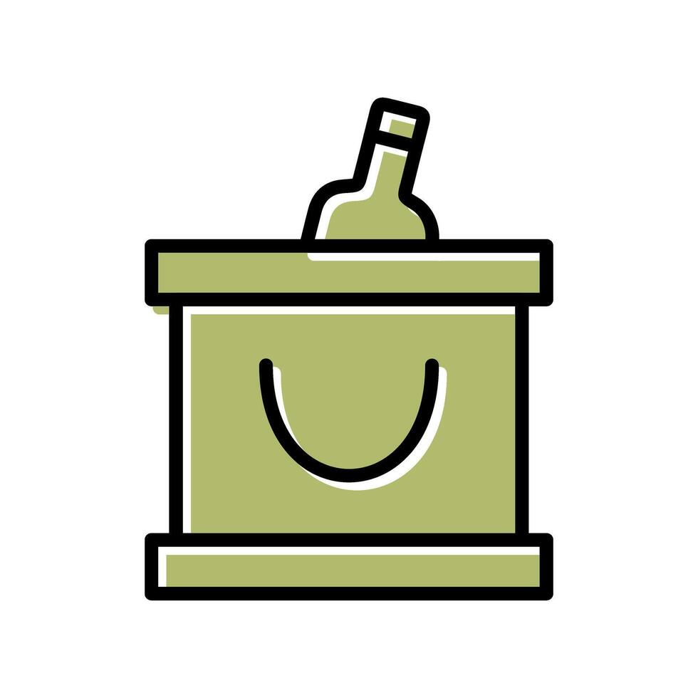 Wine Cooler Icon Design vector