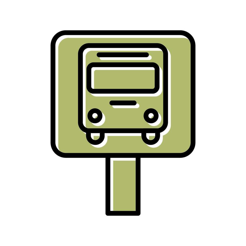 Bus Stop Icon Design vector